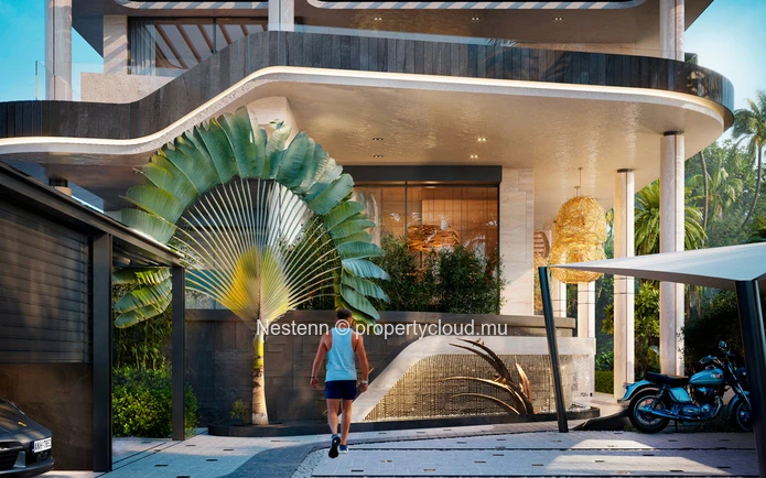 Beach Front Two-storey, 293 m² ground-floor apartment - Garden View