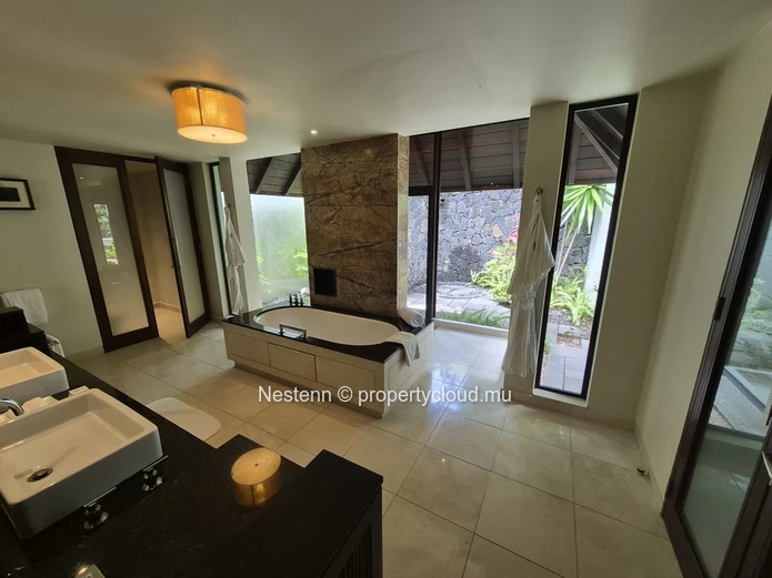 Luxurious modern villa with private pool and seafront access