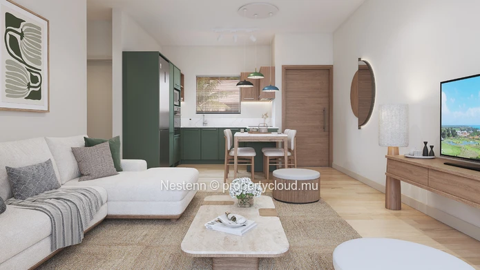 Appartement moderne au rez-de-chaussée de 1 chambre proche des commodités