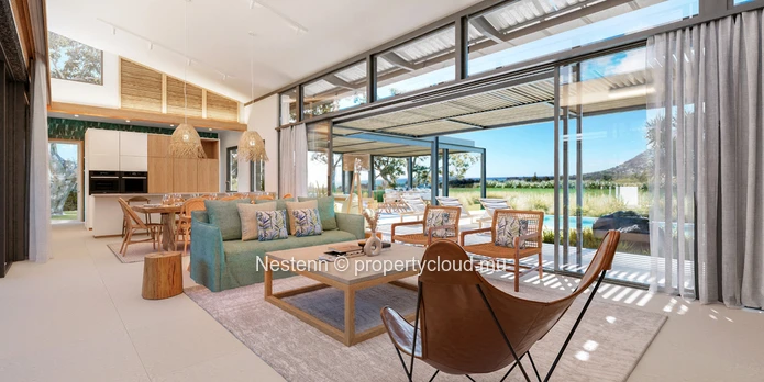 Villa de 3 chambres avec vue sur le golf et la montagne de la Tourelle de Tamarin dans un domaine d'exception avec Golf