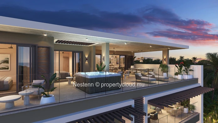 Penthouse 4 chambres avec vue mer