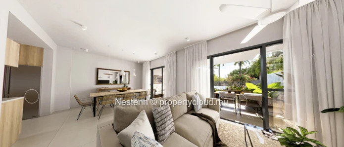 Jolie villa jumelée de 3 chambres avec terrasse ouverte sur jardin 