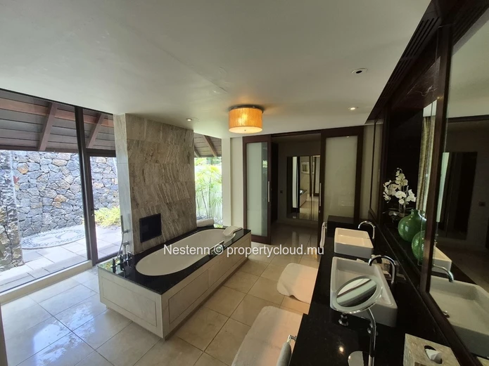 Luxurious modern villa with private pool and seafront access