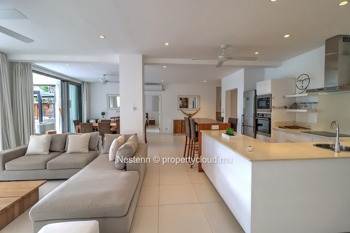 Spacious and bright 300 m2 apartment with swimming pool and garden on the riverside