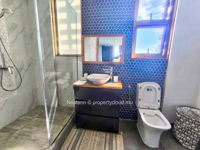 Modern 3-bedroom penthouse in Bain Boeuf with rooftop access, sea views, private lift, and close to shops. New PDS re...