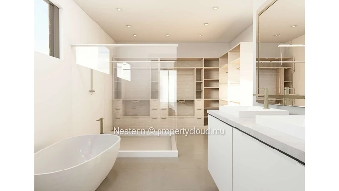 Penthouse avec piscine sur toit terrasse et vue panoramique