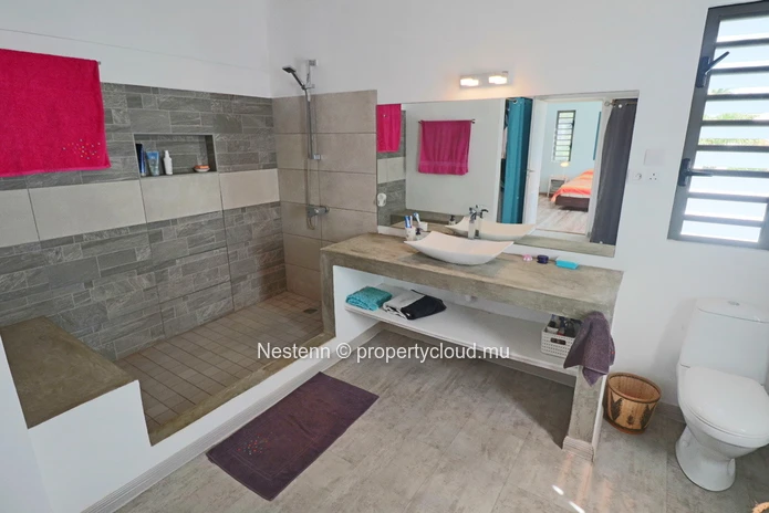 Maison moderne de 3 chambres avec une belle pelouse