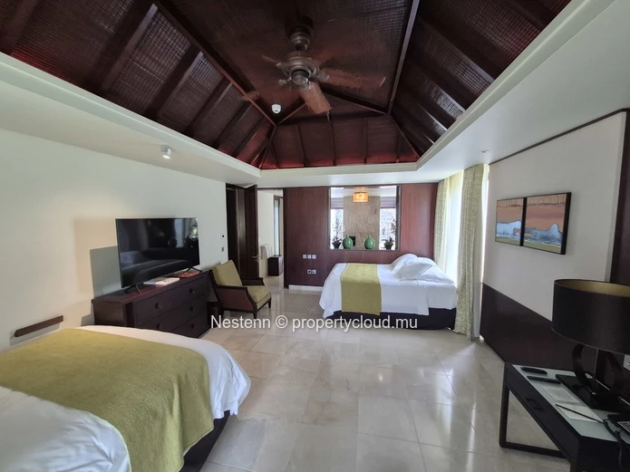 Luxurious modern villa with private pool and seafront access