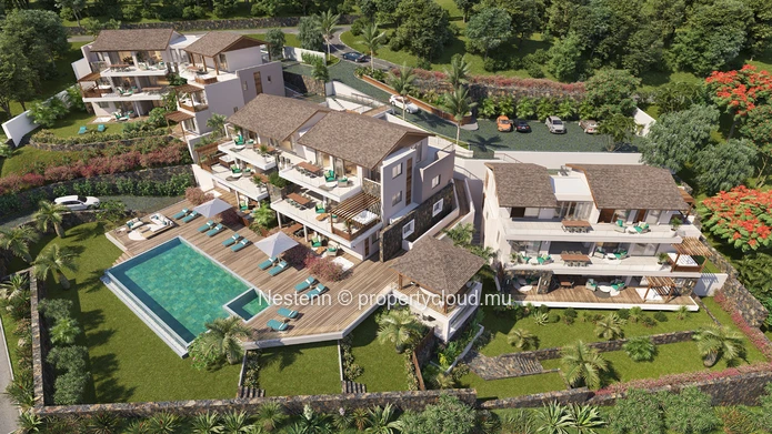 Penthouse de 3 chambres dans un domaine résidentiel - avec vue montagne et mer