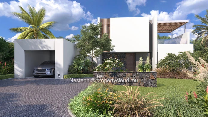 Villa contemporaine de 2 chambres vue golf avec piscine privée dans un domaine de renom