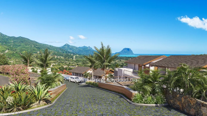 Penthouse de 3 chambres dans un domaine résidentiel - avec vue montagne et mer