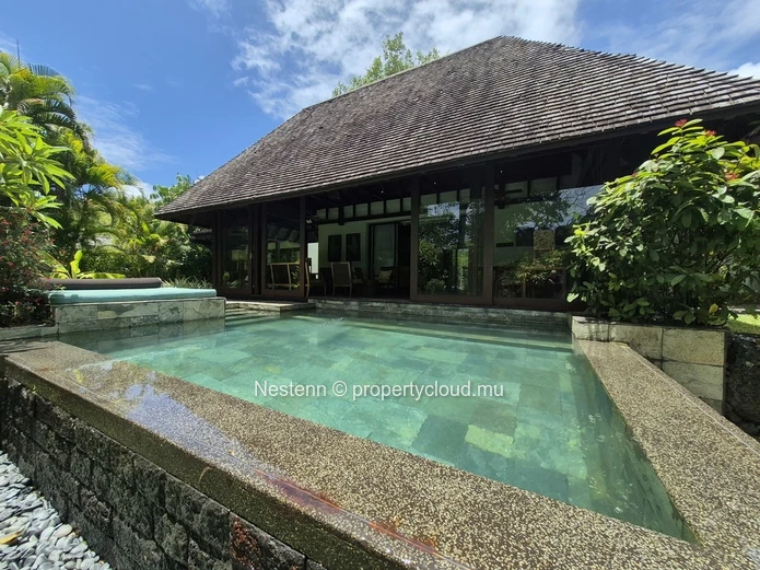 Luxurious modern villa with private pool and seafront access