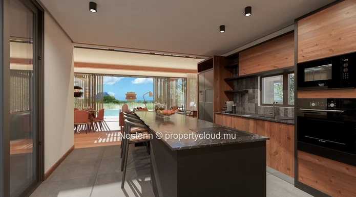 Villa de 4 chambres avec vue sur la péninsule du Morne dans un domaine d'exception avec Golf
