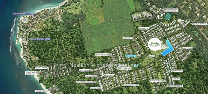 Residential plot of 399.37 m² with park and mountain views 