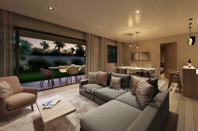 Villa de 2 chambres et 1 bureau dans un domaine avec de nombreuses facilités