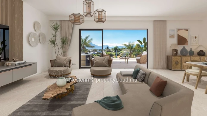Penthouse avec piscine sur toit terrasse et vue panoramique