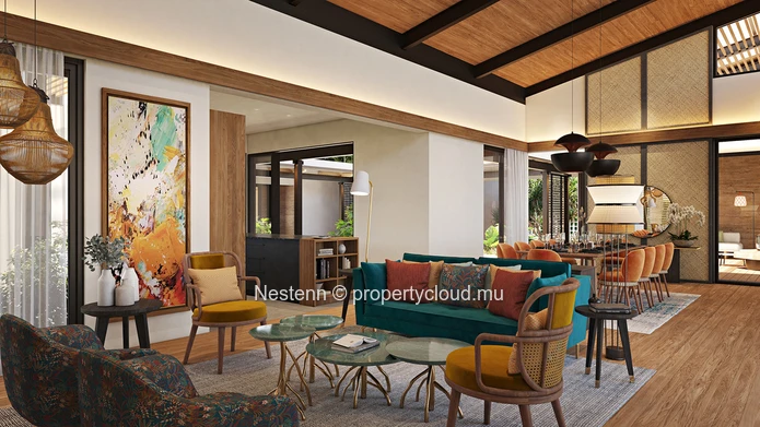 Villa de 4 chambres avec vue sur la péninsule du Morne dans un domaine d'exception avec Golf