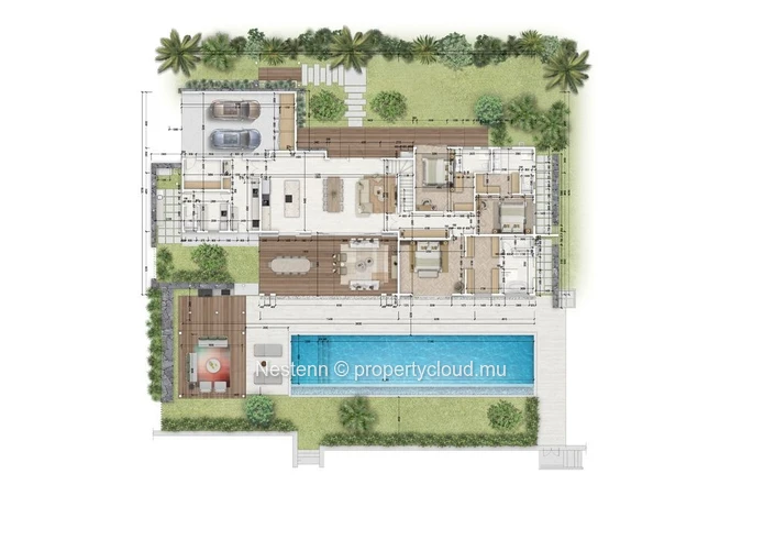 The Creole charm of an exceptional villa in a peaceful residential area