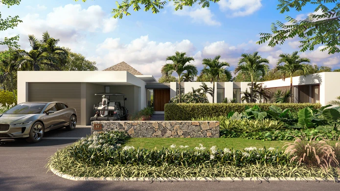 Single storey 3-bed villa with private pool and garden in a prestigious estate