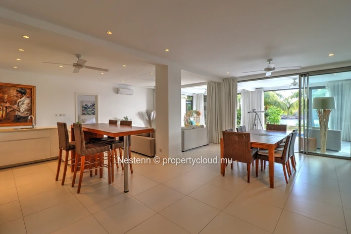Spacious and bright 300 m2 apartment with swimming pool and garden on the riverside