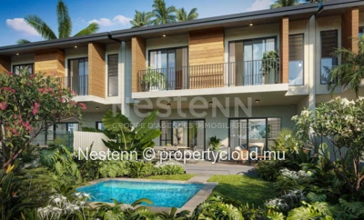 Jolie villa jumelée de 3 chambres avec terrasse ouverte sur jardin 