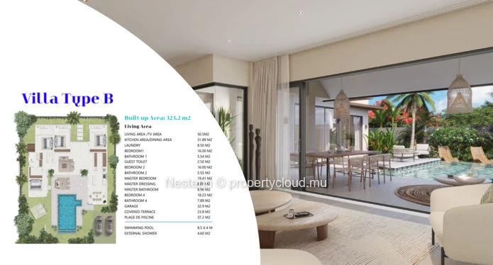 Un mode de vie tropicale avec 4 chambres