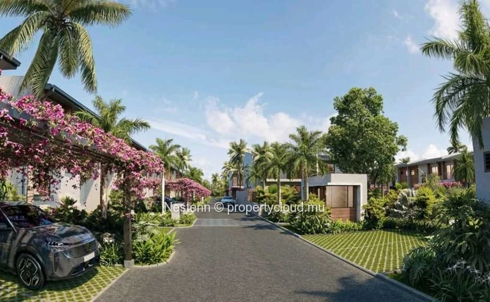 Jolie villa jumelée de 3 chambres avec terrasse ouverte sur jardin 