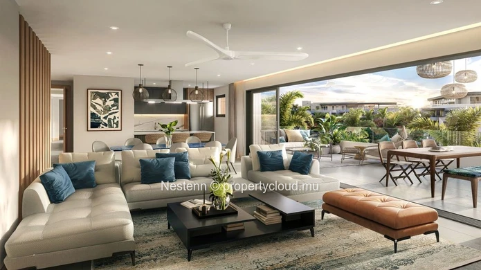 Appartement de 3 chambres en domaine sécurisé proche de la plage 