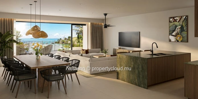 Vie de luxe dans un penthouse avec vue panoramique sur l'océan